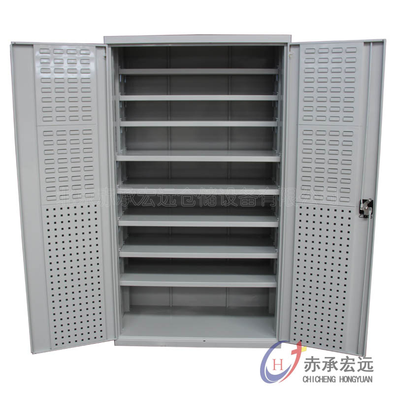 赤承宏远CCYZ-004工具柜双开门多层可调高度层板双门配挂板工具柜安全柜储藏柜
