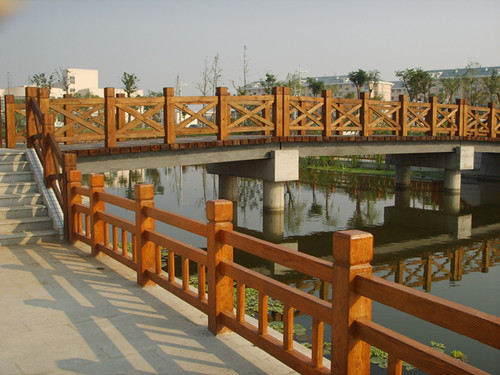 质量保证 优越品质 钢筋水泥仿木栏杆 河道混凝土栏杆