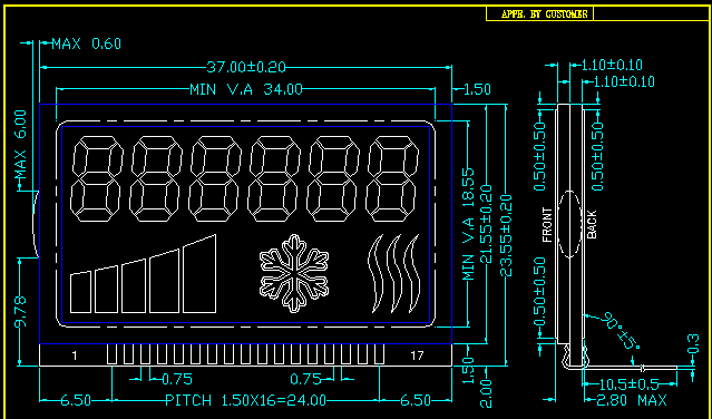 定制、开模各种小家电LCD液晶显示屏