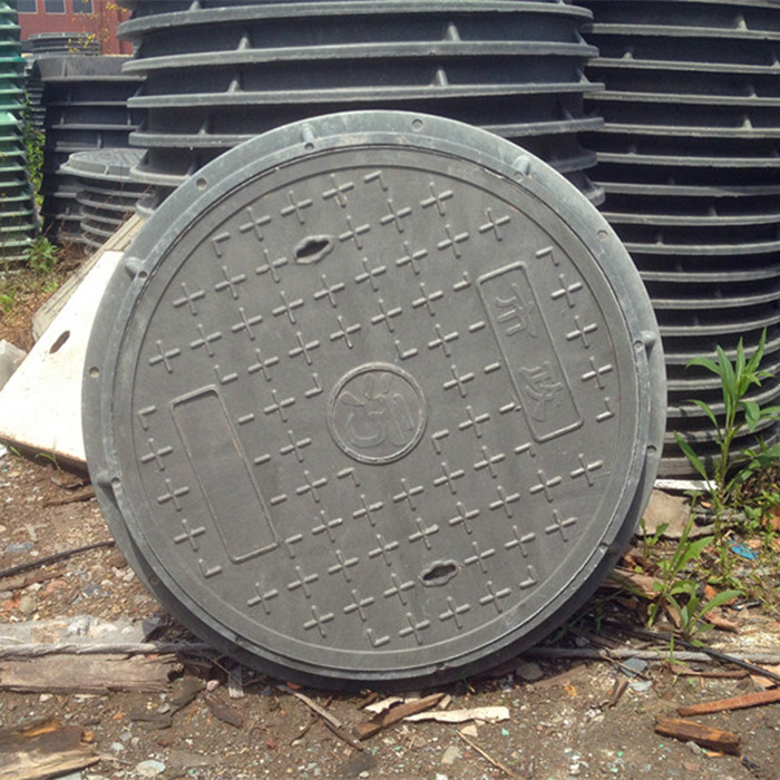 井盖圆形复合树脂雨水污水电力**通信窨井绿化井盖检查井300mm