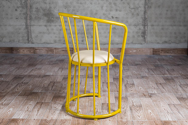 北京创客定制美式复古铁艺咖啡餐厅餐椅创意休闲彩色餐椅户外靠背椅子圈椅