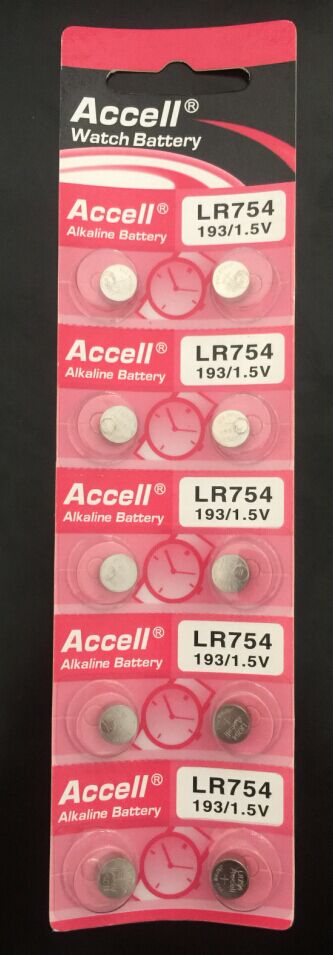ACCELL:AG5LR754碱性钮扣电池