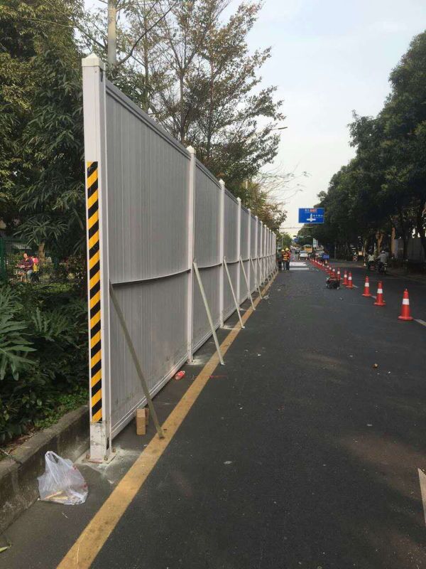 供应深圳东莞惠州中山珠海工地使PVC活动护栏安装销售及报价