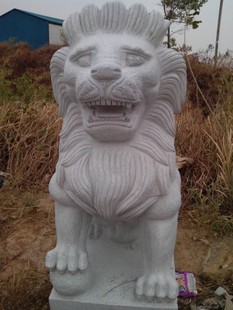 石材狮子生产厂家 白麻石材狮子 石材狮子批发厂家