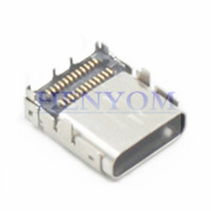 USB 3.1 TYPE C 母座双排SMT24P双贴片插板板端插座