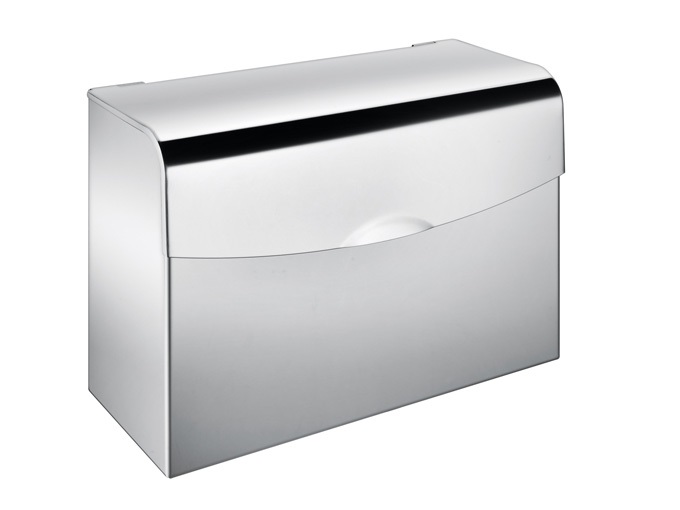 固定在墙上的纸巾盒 304不锈钢擦手纸箱 洗手间上开盖式厕纸架