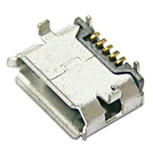 MICRO USB 5P母座B型插板牛角内折弯