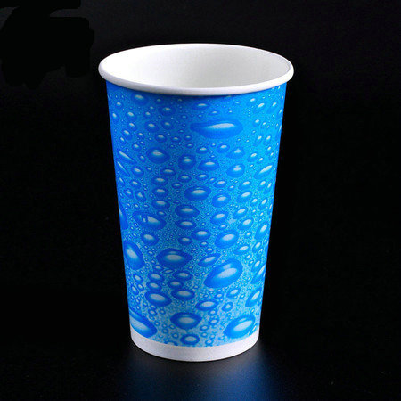 免费印刷LOGO 奶茶一次性纸杯纸杯多少升双PE冷饮纸杯1盎司