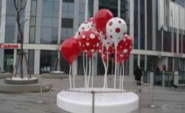 玻璃钢气球雕塑商场美陈道具景观摆件广场城市雕塑