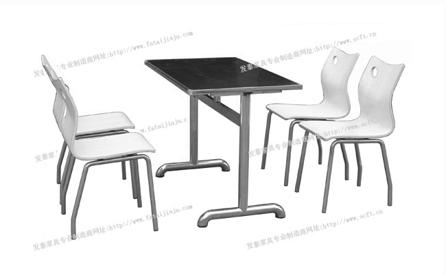 全不锈钢快餐桌椅四人分体食堂桌椅快餐店桌椅椅ft4-071