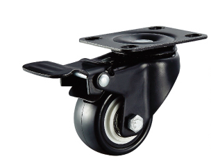 脚轮厂供应金钻脚轮 电泳黑色PU脚轮电泳PVC脚轮1.5-3寸金钻脚轮
