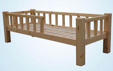 大林森厂家定制幼儿园实木单人床，高质量低价格