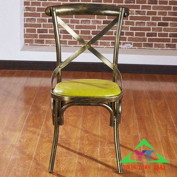 扬韬供应创意复古做旧铁艺餐椅美式仿古餐椅咖啡厅椅子