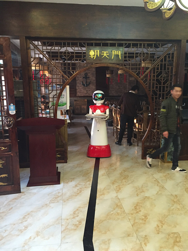 宁夏盛仕智能磁导航送餐机器人厂家直销 山西哪家公司生产机器人