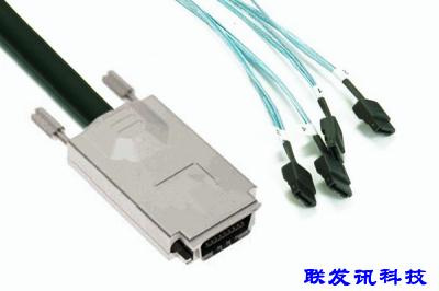 Infiniband SFF-8470 to 4 SATA7P Cable
