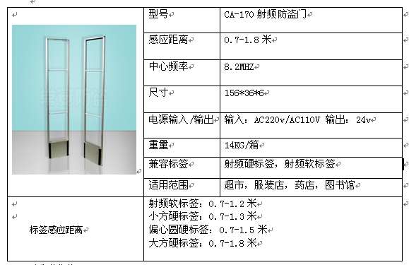 防盗报警器系统 鞋帽眼镜店防盗标签检测天线