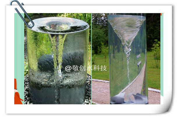 广州敬创水科技漩涡柱小型装饰中的亮点