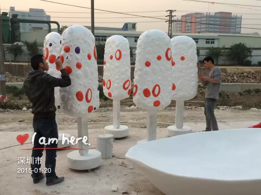 玻璃钢雕塑加工 美味雪糕雕塑 广州玻璃钢食物雕塑厂家直接报价