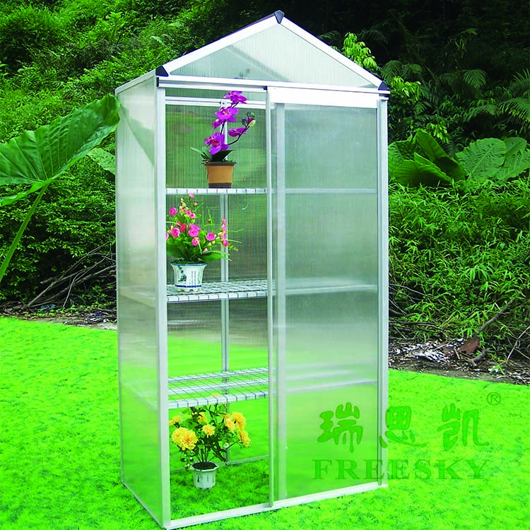 阳光板铝合金组合式温室阳光小花房 迷你植物小花房