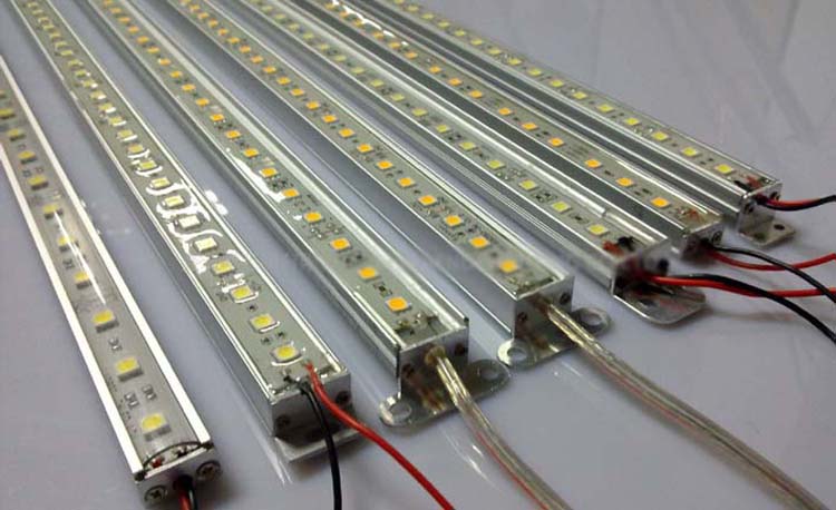 厂家直销 5730LED珠宝展柜灯条 12V铝板U型硬灯条 可定制