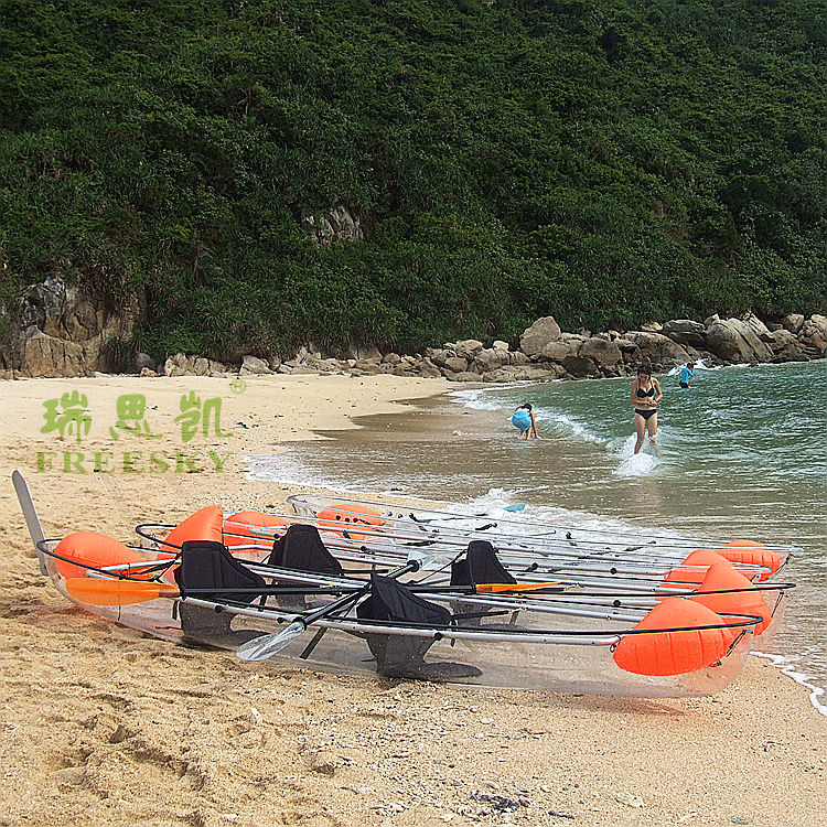 PC透明船厂家 休闲透明皮划艇 透明船kayak NB-3