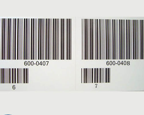 黑白条码标签-条码不干胶标签印刷定制