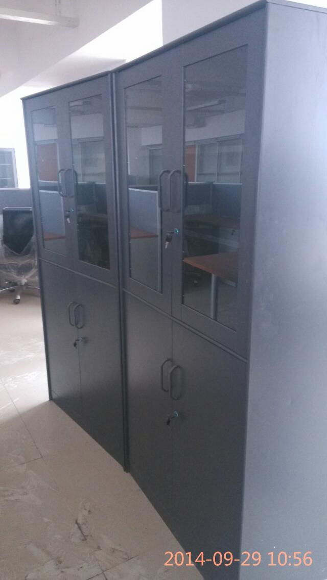 天津文件柜-玻璃档案柜-办公室书柜铁皮柜带锁储物柜