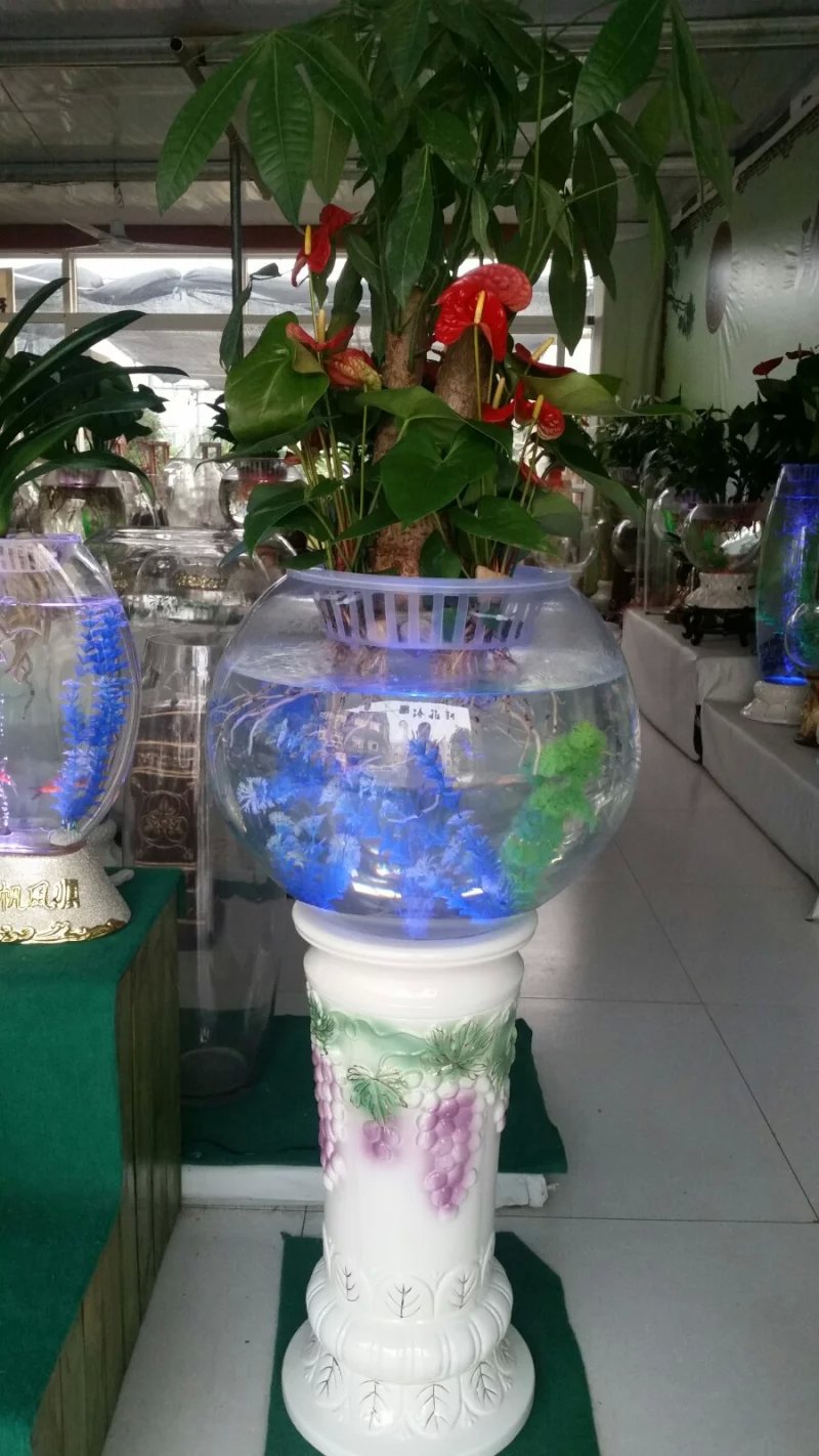 供应氧气灯光玻璃瓶/新型灯光氧气花瓶/氧气灯光玻璃瓶鱼缸