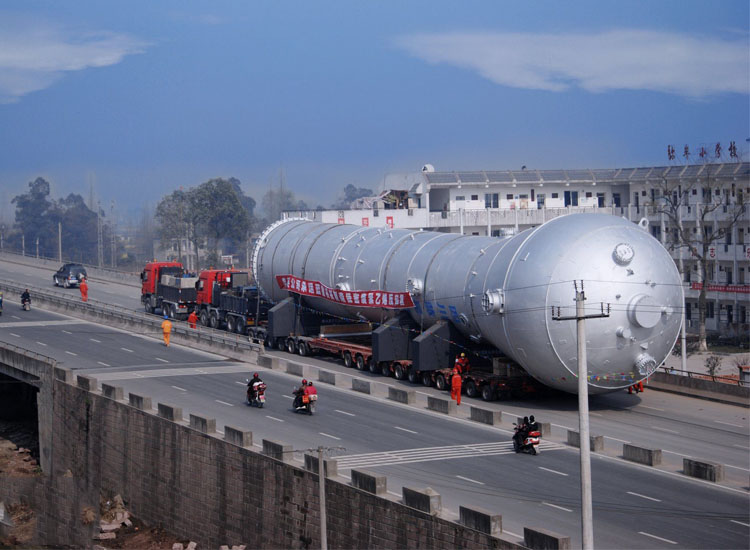重庆到西安大件运输物流货运公司-大型物件设备底板托板车运输