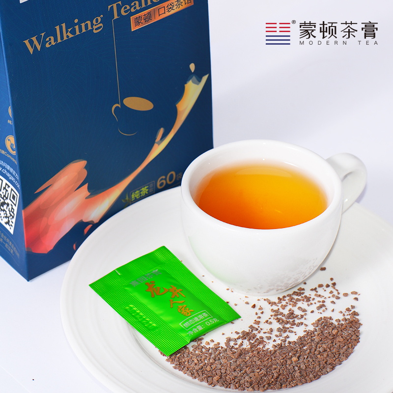 蒙顿茶膏 口袋茶馆龙井茶膏 60袋 绿茶 龙井茶精华 茶膏