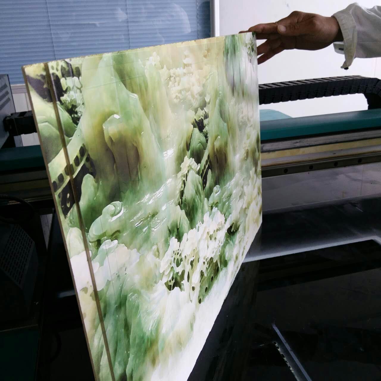 5D仿玉石瓷砖打印机背景墙印花机瓷砖UV喷绘机咔勒平板打印机设备
