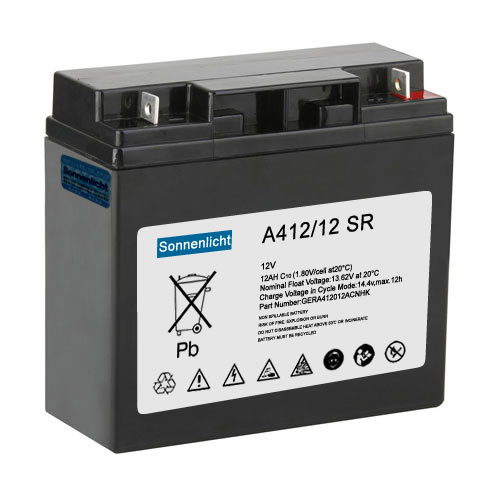 **德国阳光蓄电池A412/12SR 阳光12V12AH蓄电池