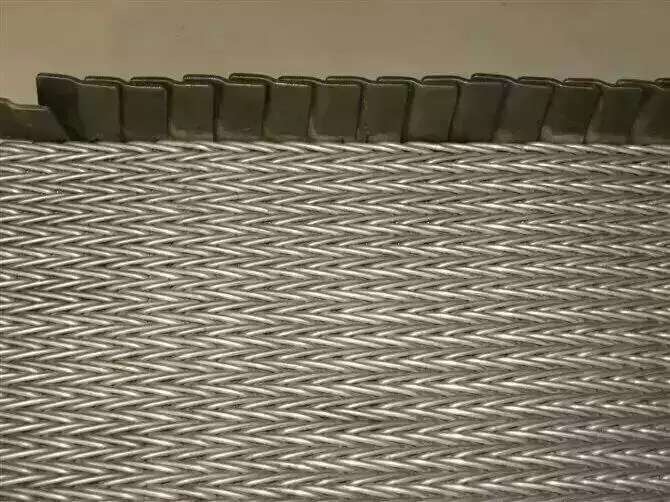 催化剂网带干燥窑316不锈钢挡边人字型网带