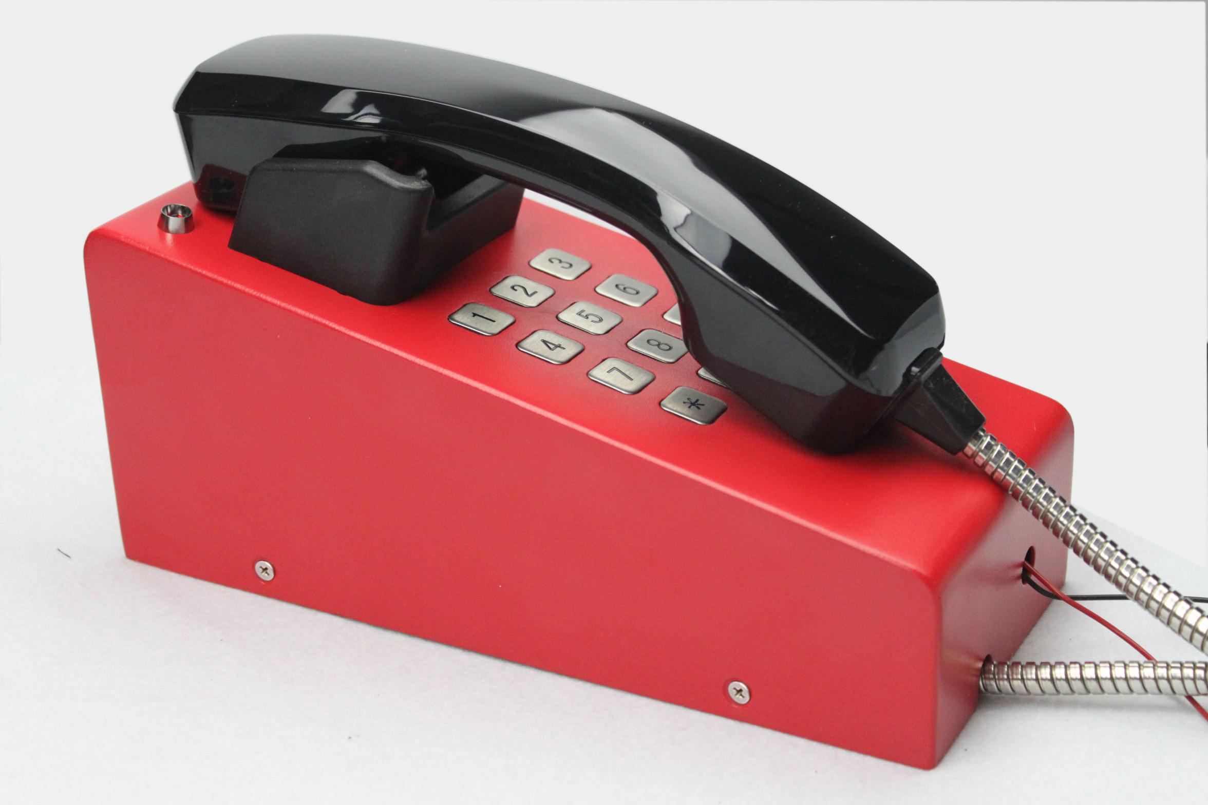桌面式工业电话机， 桌面式防水电话机，桌面式防暴电话机可在公共通讯网络或专网上实现点对点 单键）通话KNZD-28