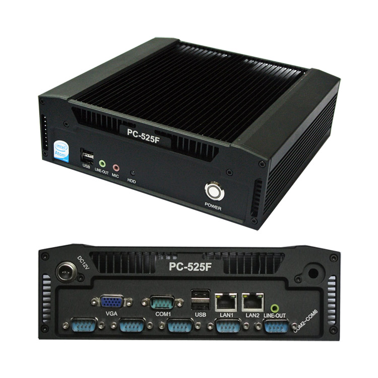 PC-GS5001A低功耗双网口多个串口嵌入式安装盒式工控机