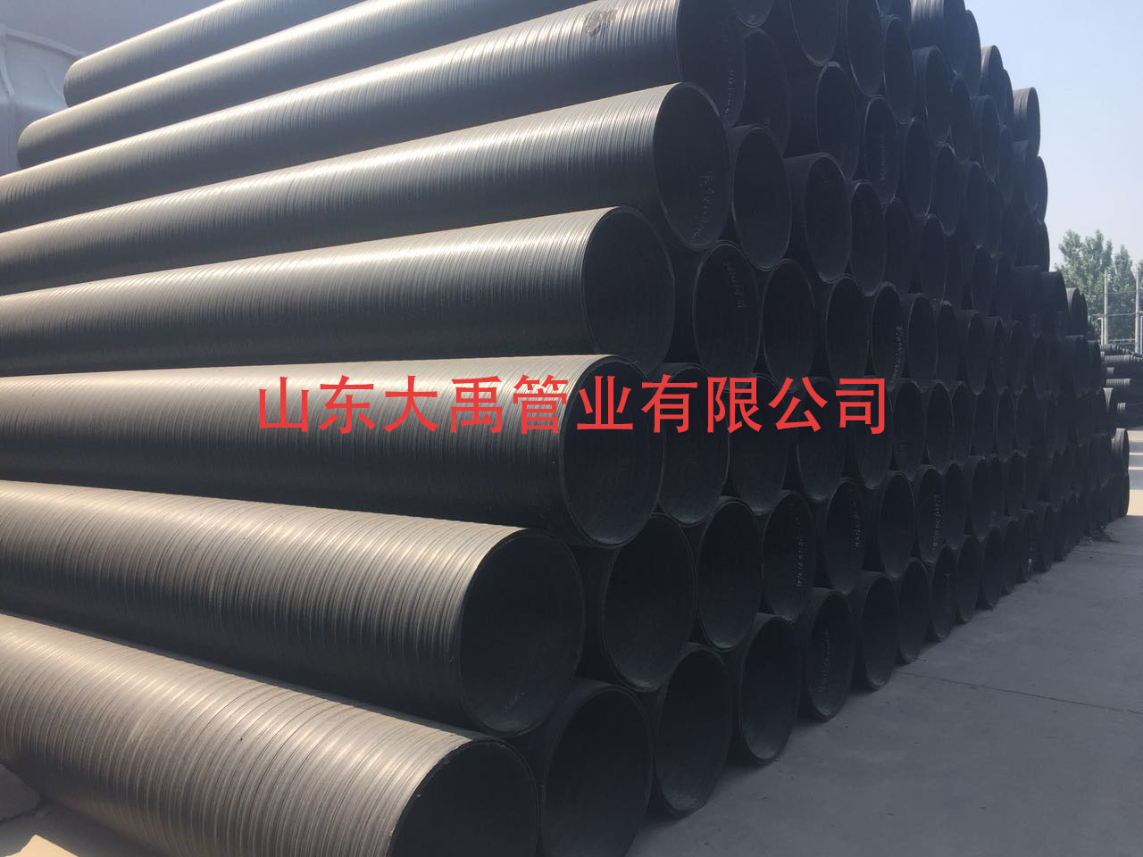 厂家供应 HDPE双平壁钢塑复合缠绕排水管