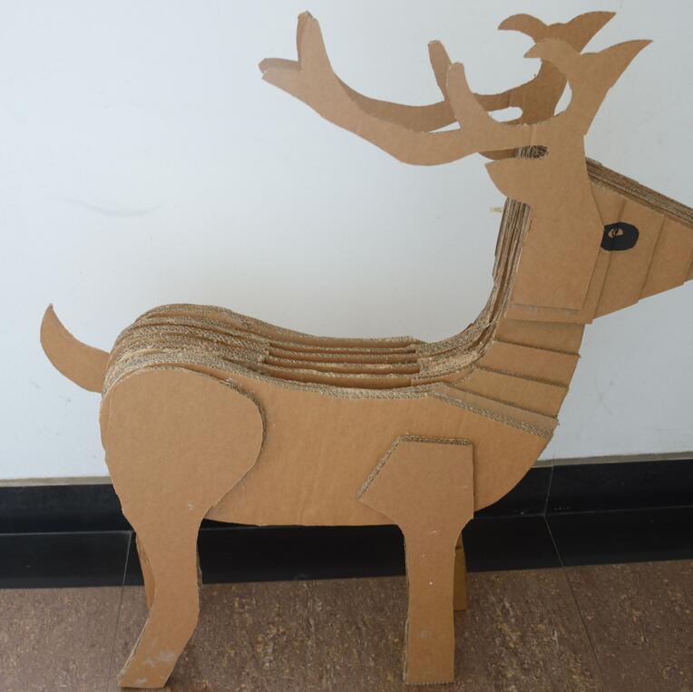梅花鹿 纸玩具 纸模型 指鹿为马 儿童手工教材 瓦楞纸造型
