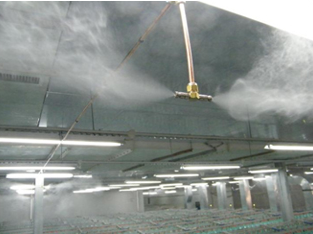 电子厂 降尘 使用汽水混合加湿器