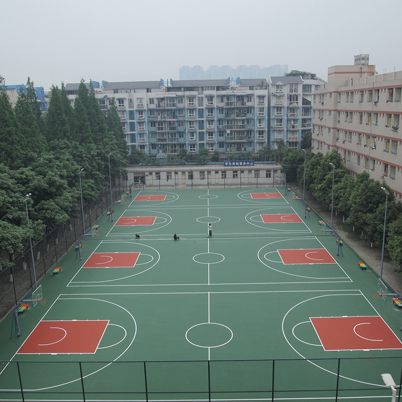 山东硅pu塑胶篮球场材料生产厂家淄博硅pu塑胶球场每平方造价潍坊硅pu篮球场材料每平方价格