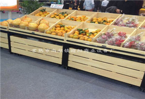 超市木制蔬果架价格 木制蔬果架定做厂家