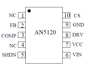 AN5120宽输入电流模式升压直流-直流转换控制集成电路