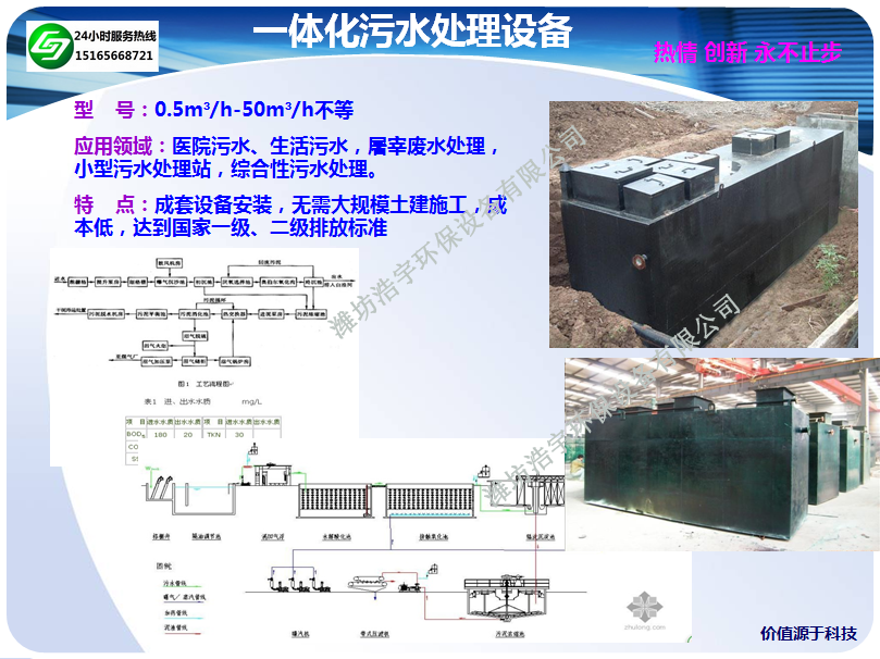 湘西州高速公服务区收费站污水处理设备
