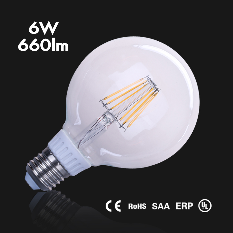 LED灯丝球泡灯 大球泡G95 6W 高流明 复古装饰灯