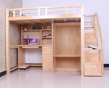 公寓实木床定制就到大林家居，专业定做公寓双层床厂家