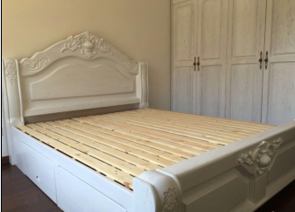 烟台瑞馨家具定制欧式床，白橡水曲柳