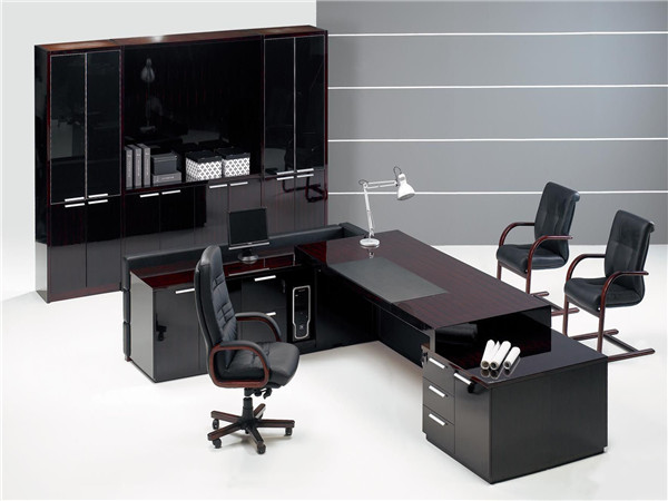 东莞优格家具厂家直销 定制实木油漆大班台、老板桌、办公桌