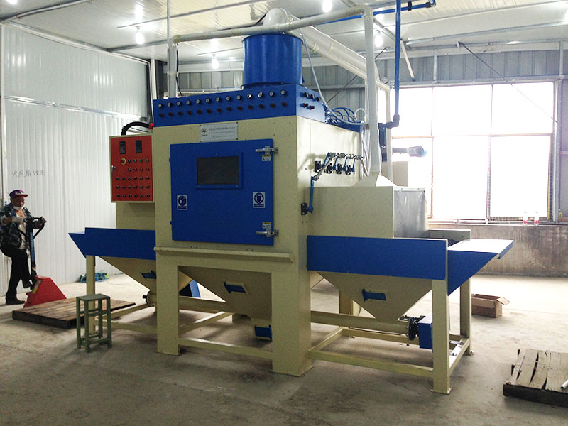 佛山高明自动喷砂机 玻璃磨砂输送式喷砂机 一年保修