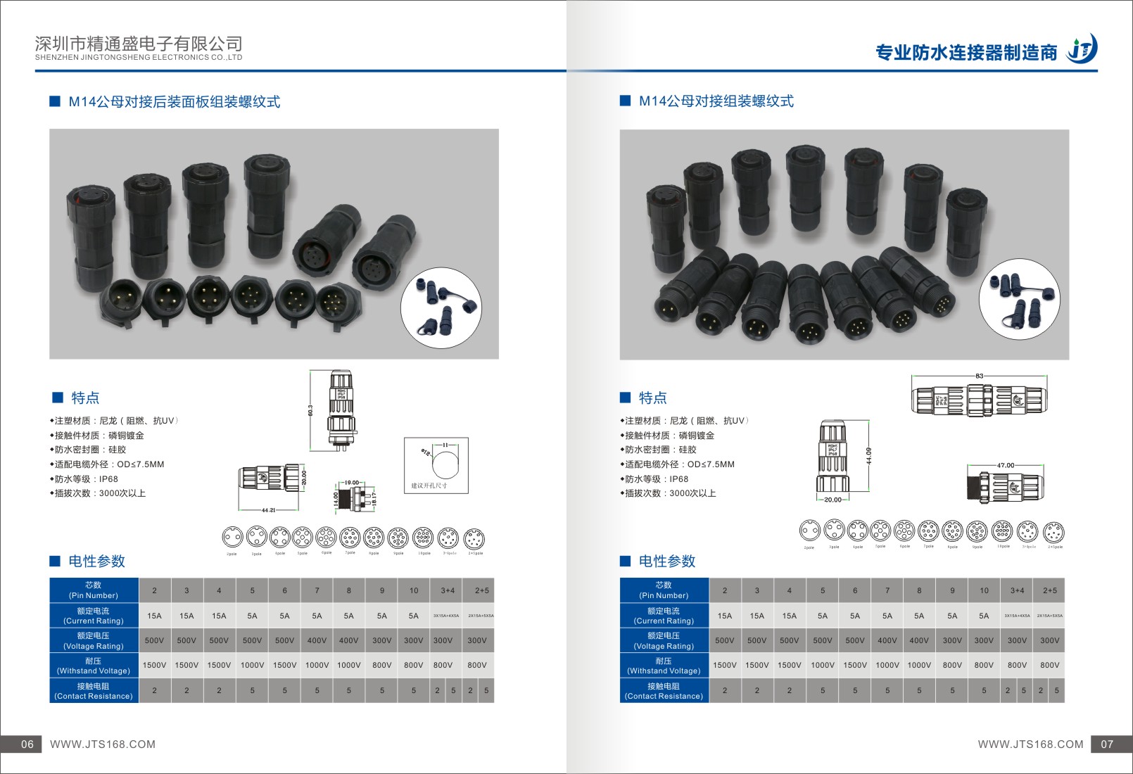 深圳供应热销IP68防水连接线，LED连接线