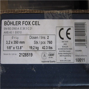 热销奥地利BOHLER FOX CEL 立向下管道焊条E6010纤维素焊条.