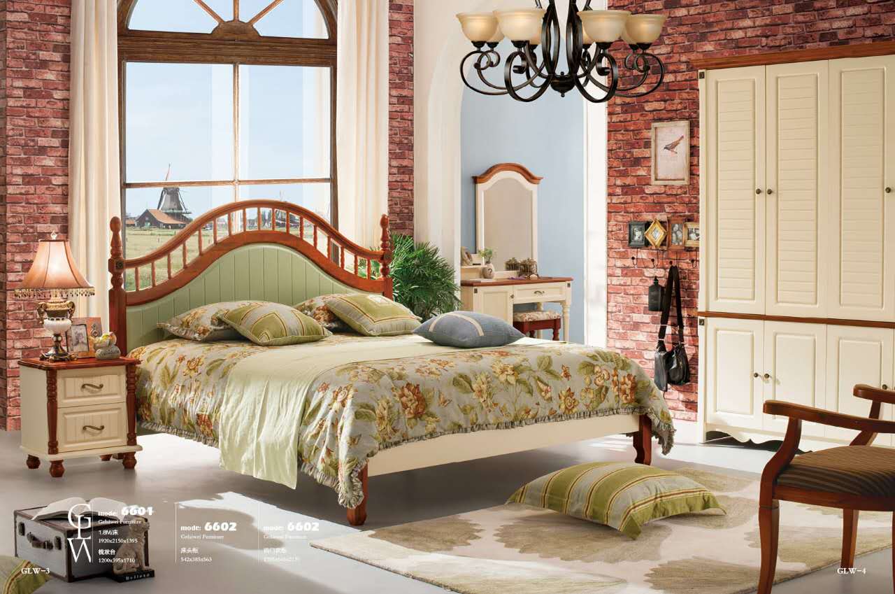 地中海风格床1.8米套房双人床公主床婚床大床